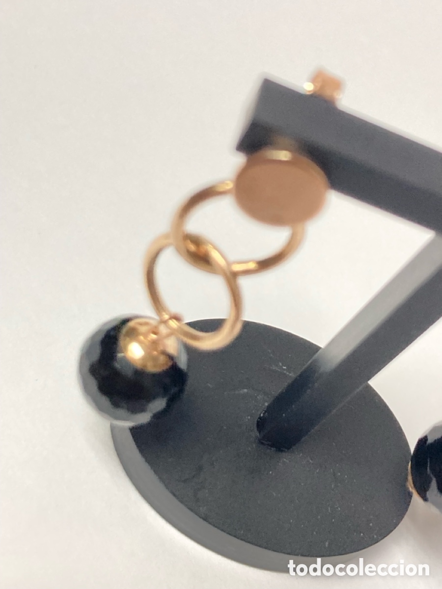 Joyeria: Pendientes de plata chapada oro rosa/P77 - Foto 5