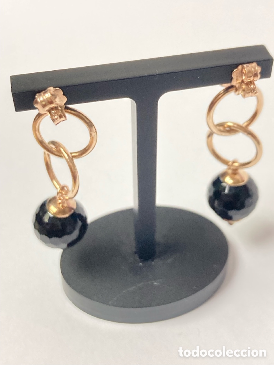 Joyeria: Pendientes de plata chapada oro rosa/P77 - Foto 1