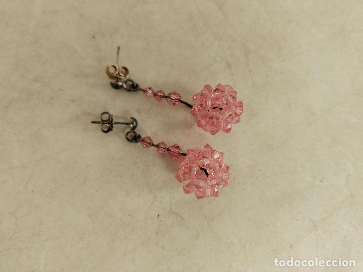 Joyeria: pendientes rosa en plata de ley - Foto 2