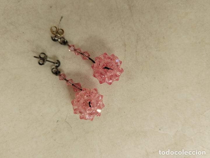 Joyeria: pendientes rosa en plata de ley - Foto 3