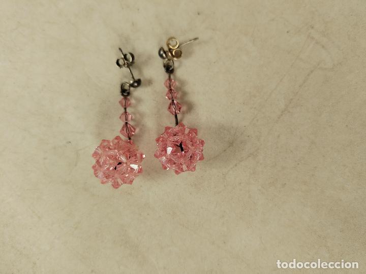 Joyeria: pendientes rosa en plata de ley - Foto 1
