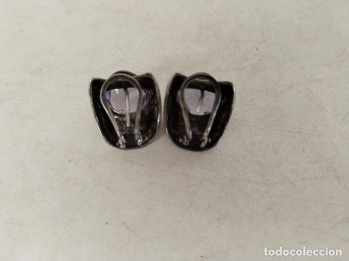 Joyeria: pendientes plata de ley con amatistas - Foto 3