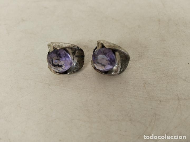 Joyeria: pendientes plata de ley con amatistas - Foto 1
