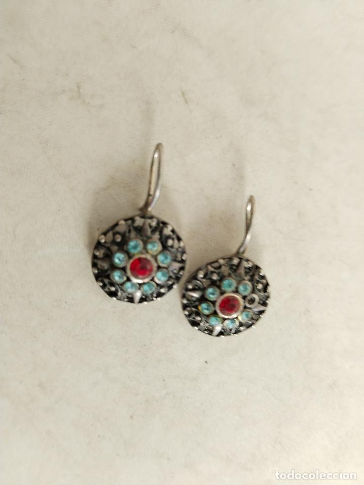 Joyeria: pendientes de colores en plata de ley - Foto 1