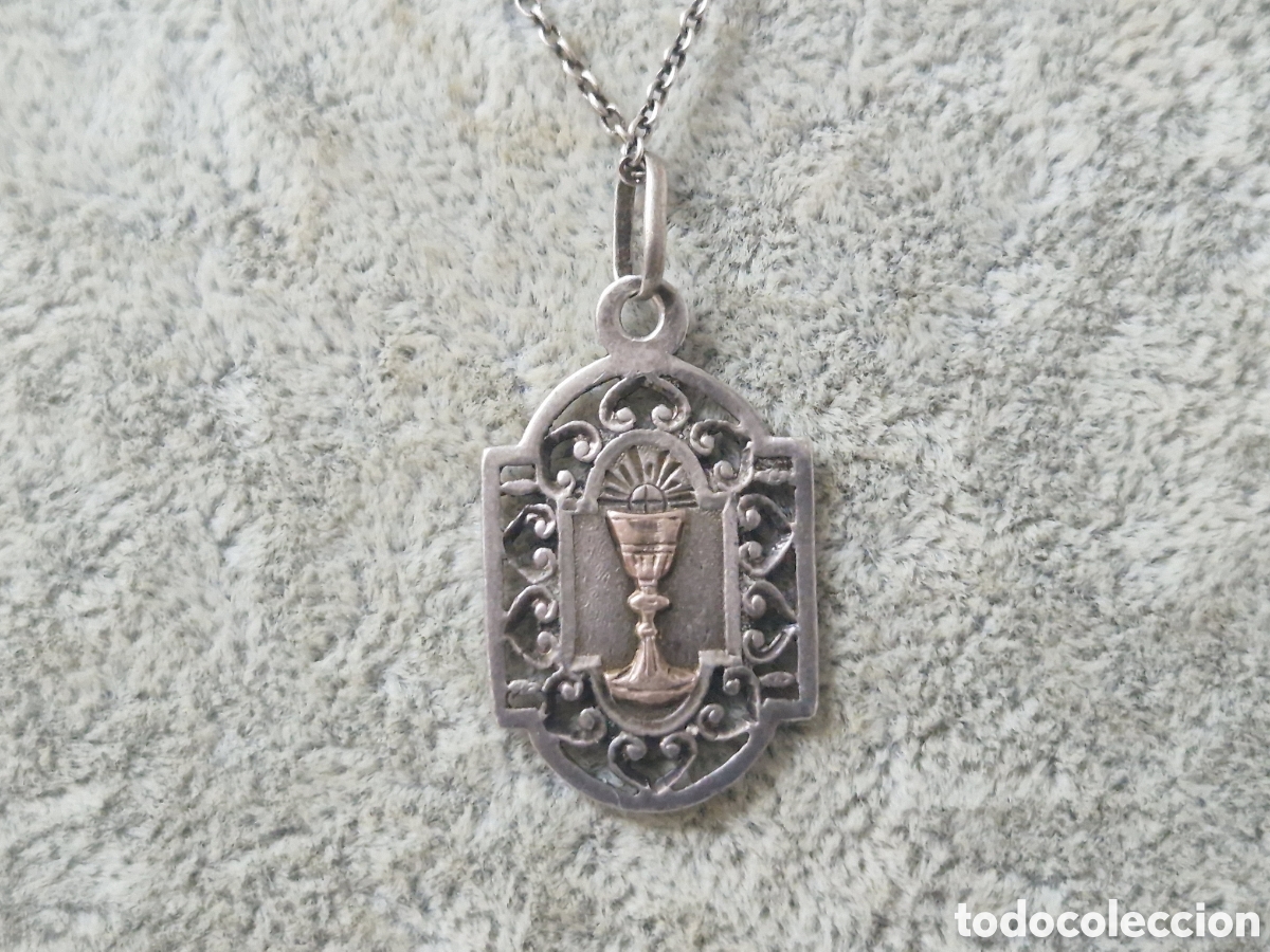 Joyeria: CADENA Y MEDALLA EN PLATA DE LEY Y ORO 18K - Foto 2