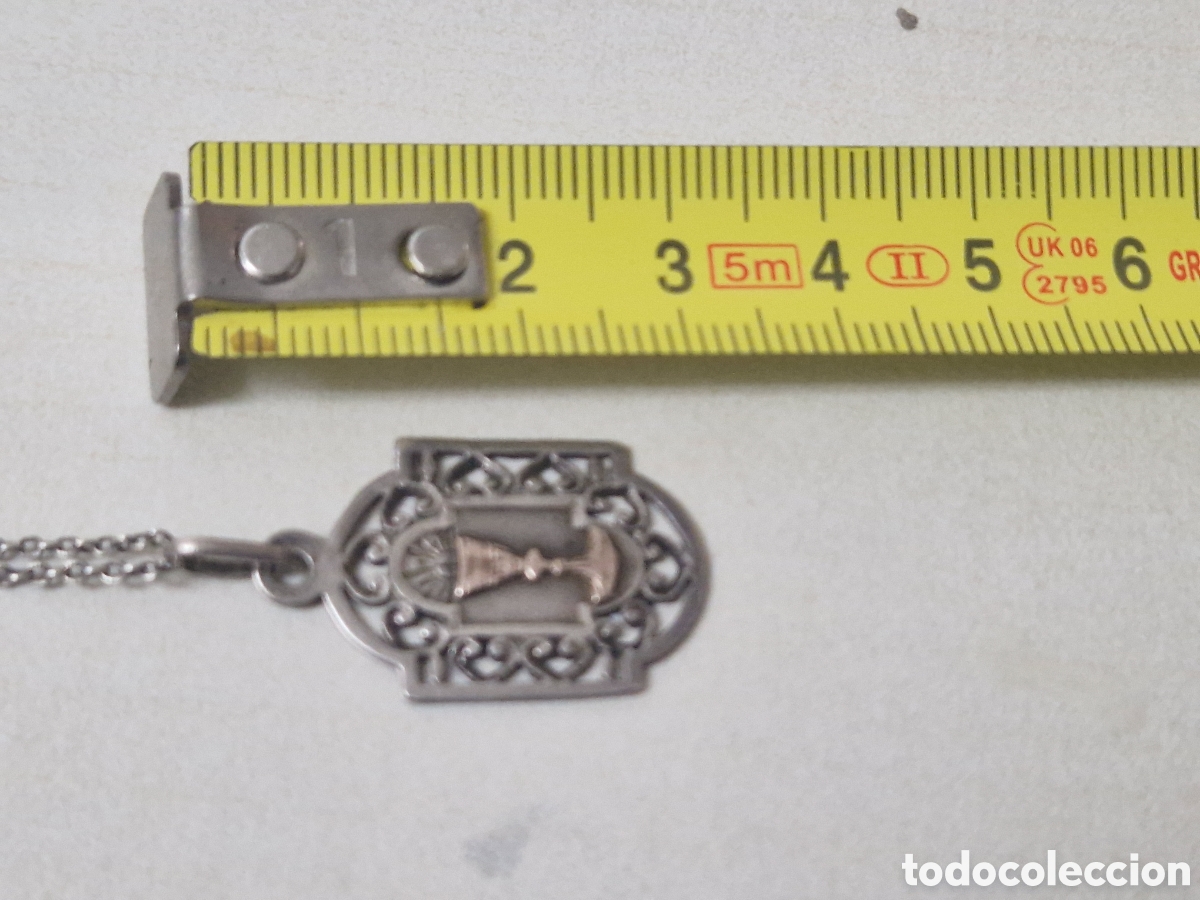 Joyeria: CADENA Y MEDALLA EN PLATA DE LEY Y ORO 18K - Foto 3