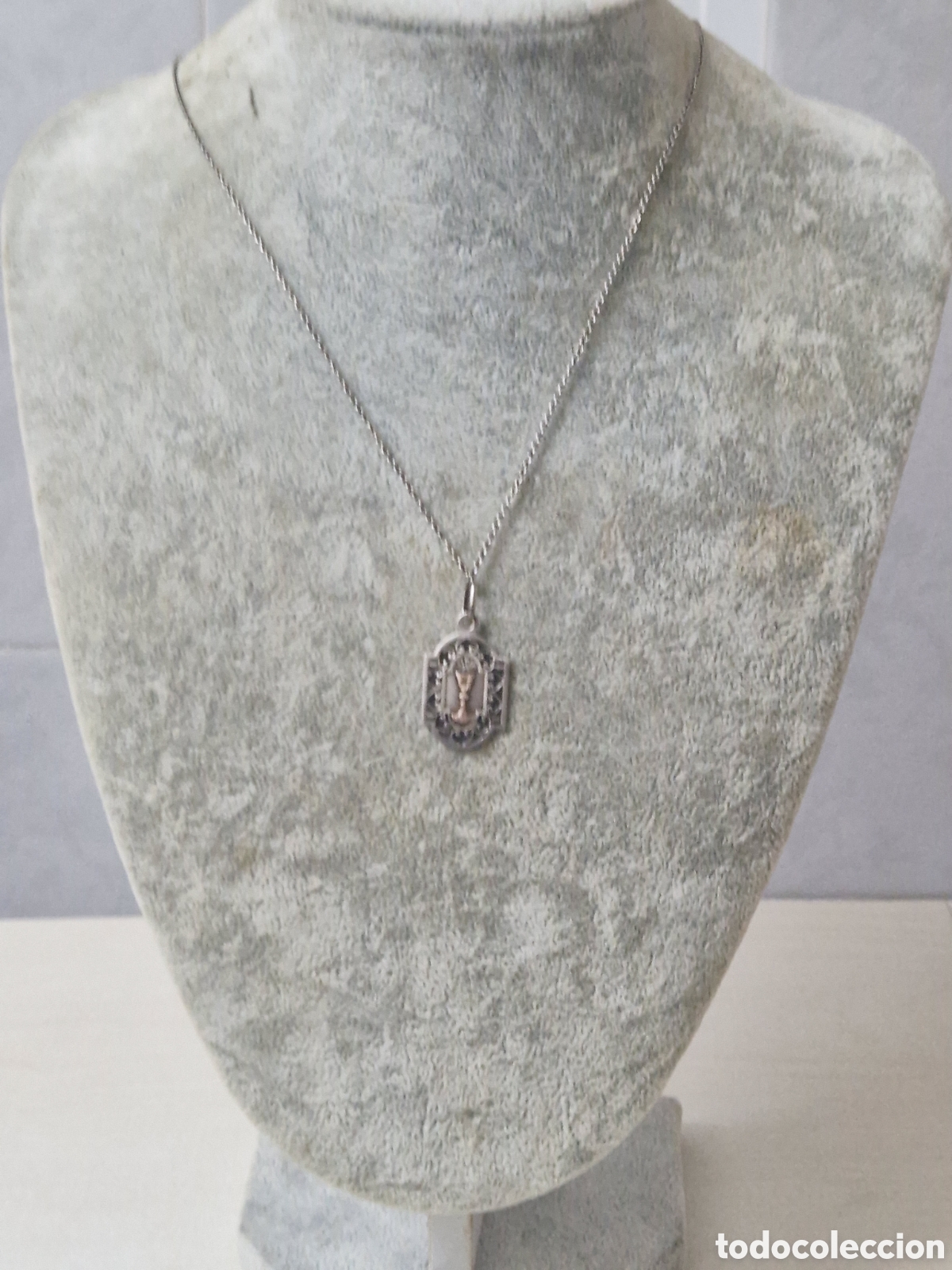 Joyeria: CADENA Y MEDALLA EN PLATA DE LEY Y ORO 18K - Foto 4