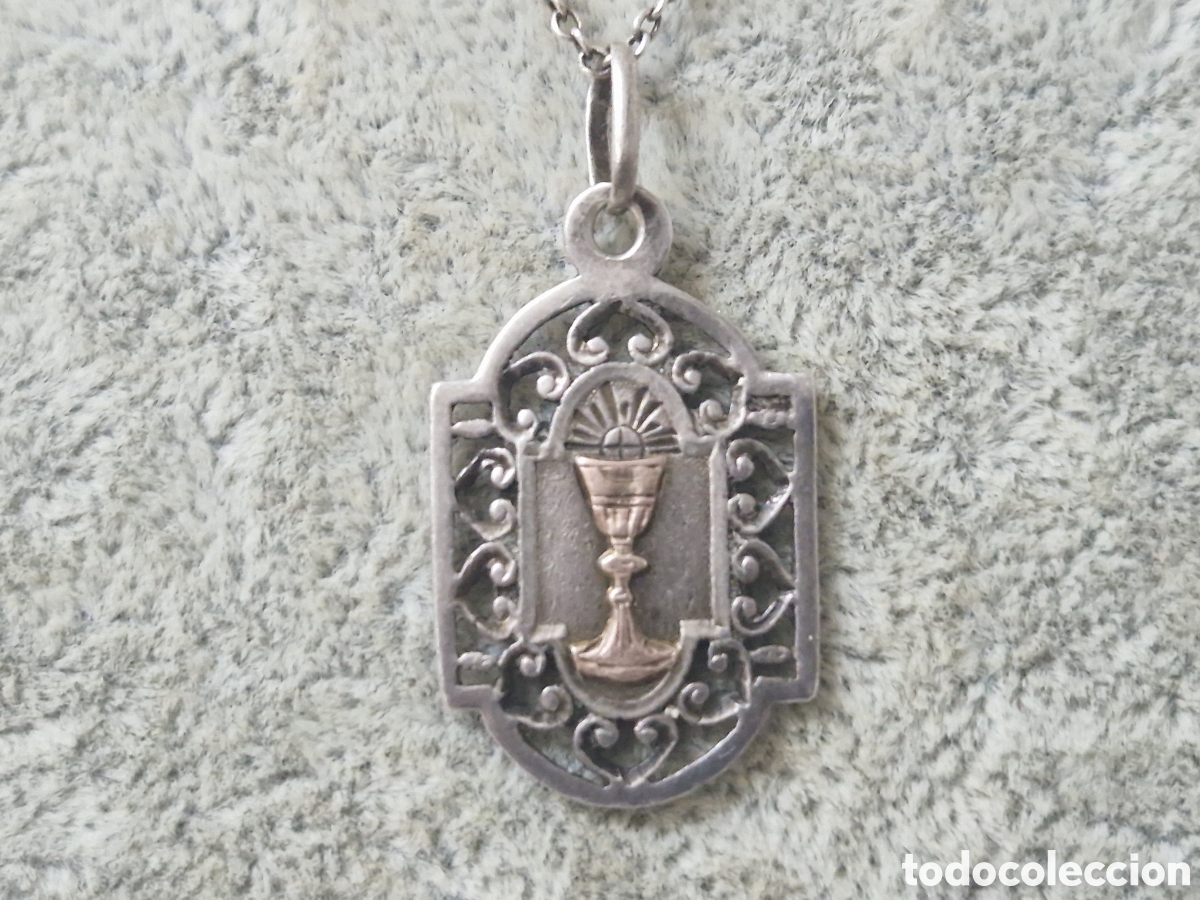 Joyeria: CADENA Y MEDALLA EN PLATA DE LEY Y ORO 18K - Foto 6