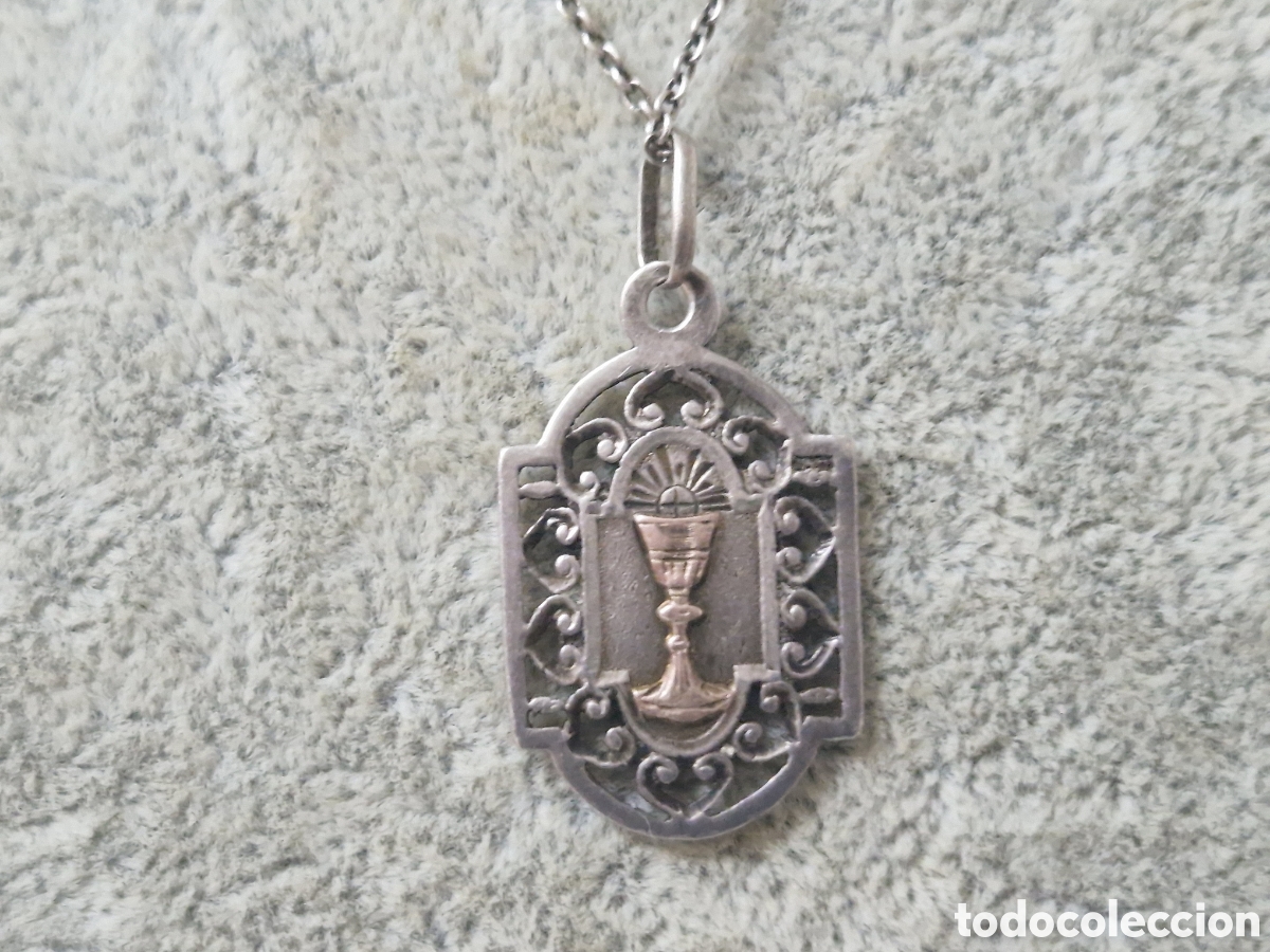 Joyeria: CADENA Y MEDALLA EN PLATA DE LEY Y ORO 18K - Foto 1