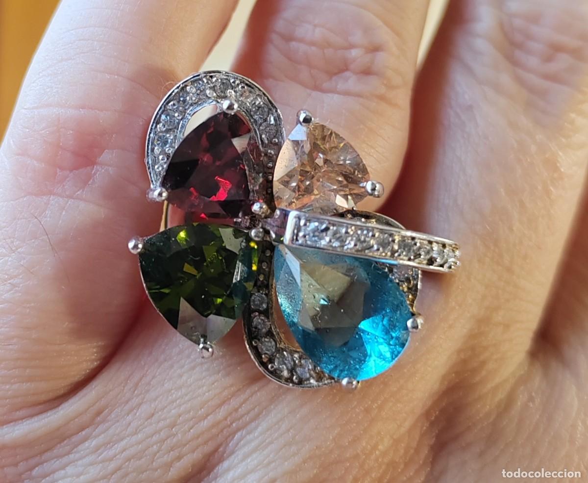 Joyeria: Espectacular Anillo en Plata de Ley y Oro blanco - Foto 1