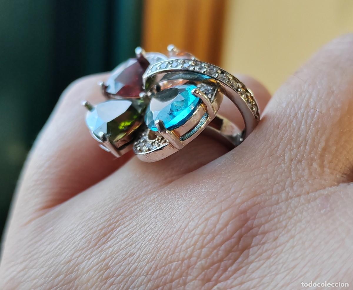 Joyeria: Espectacular Anillo en Plata de Ley y Oro blanco - Foto 3