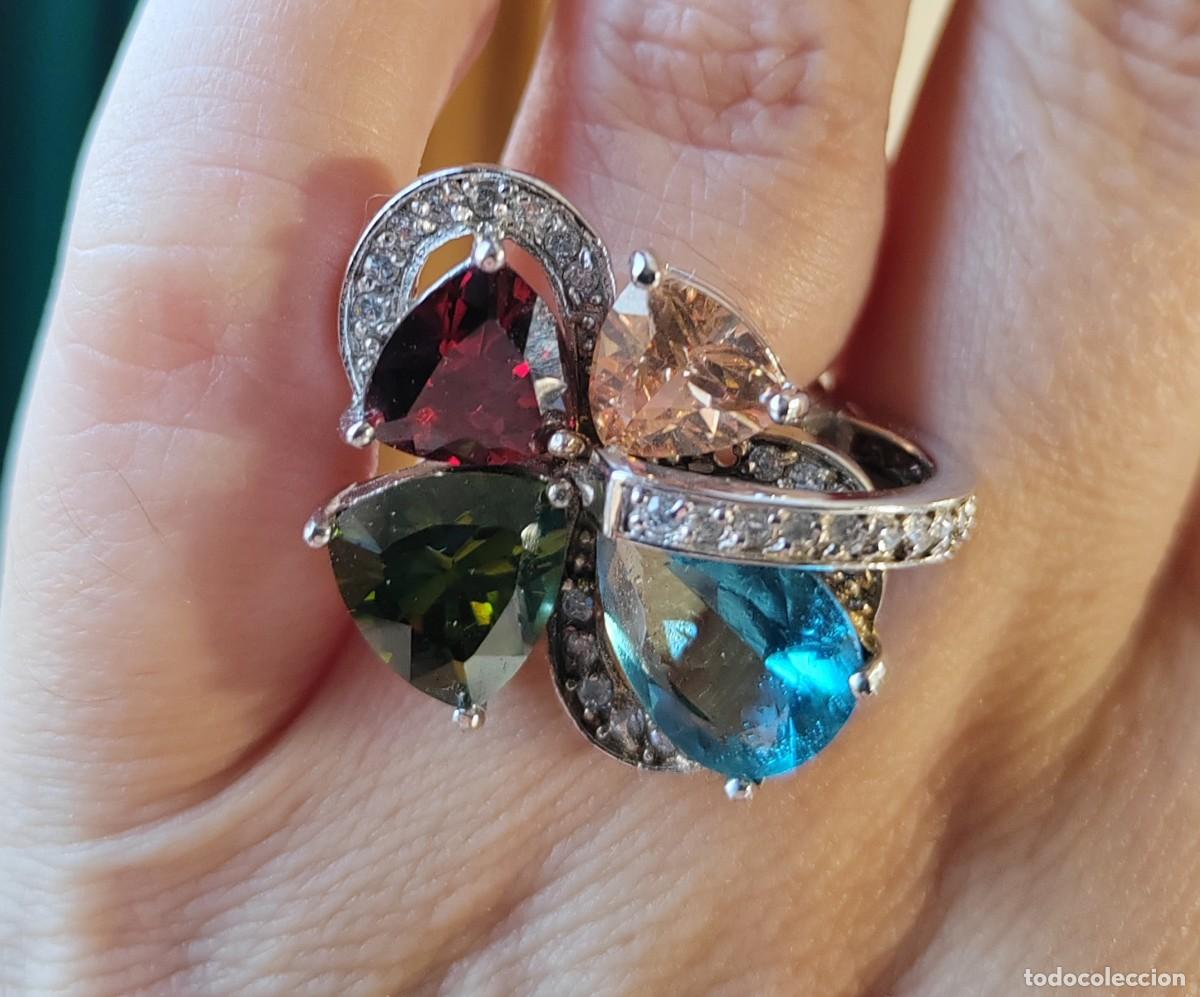 Joyeria: Espectacular Anillo en Plata de Ley y Oro blanco - Foto 4