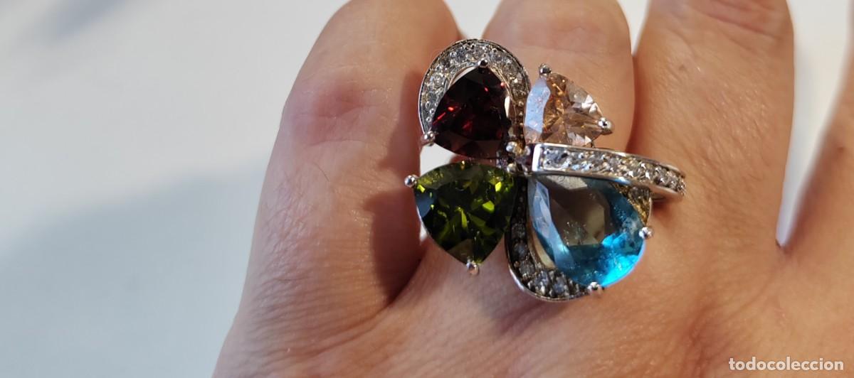 Joyeria: Espectacular Anillo en Plata de Ley y Oro blanco - Foto 5