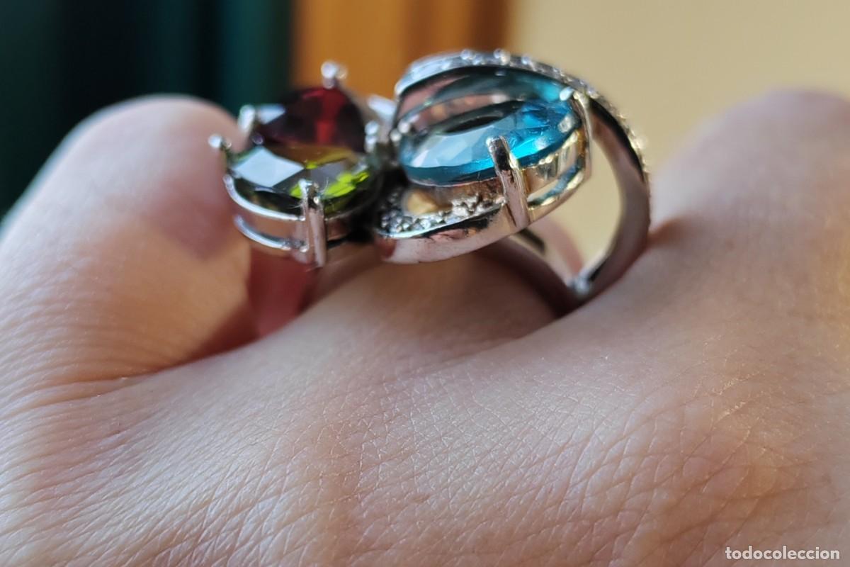 Joyeria: Espectacular Anillo en Plata de Ley y Oro blanco - Foto 6