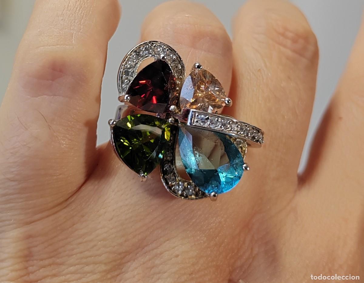 Joyeria: Espectacular Anillo en Plata de Ley y Oro blanco - Foto 7