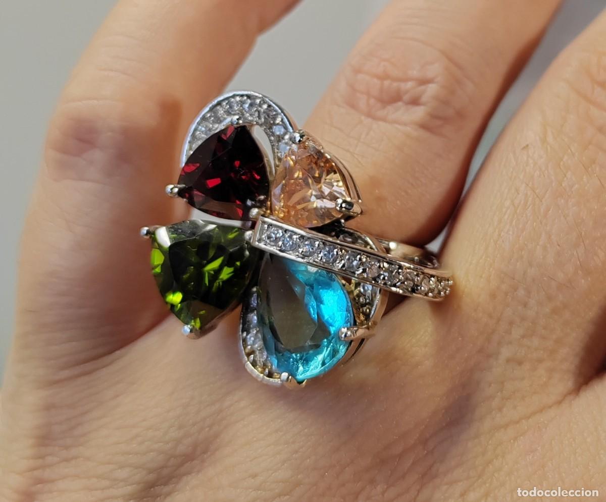Joyeria: Espectacular Anillo en Plata de Ley y Oro blanco - Foto 8
