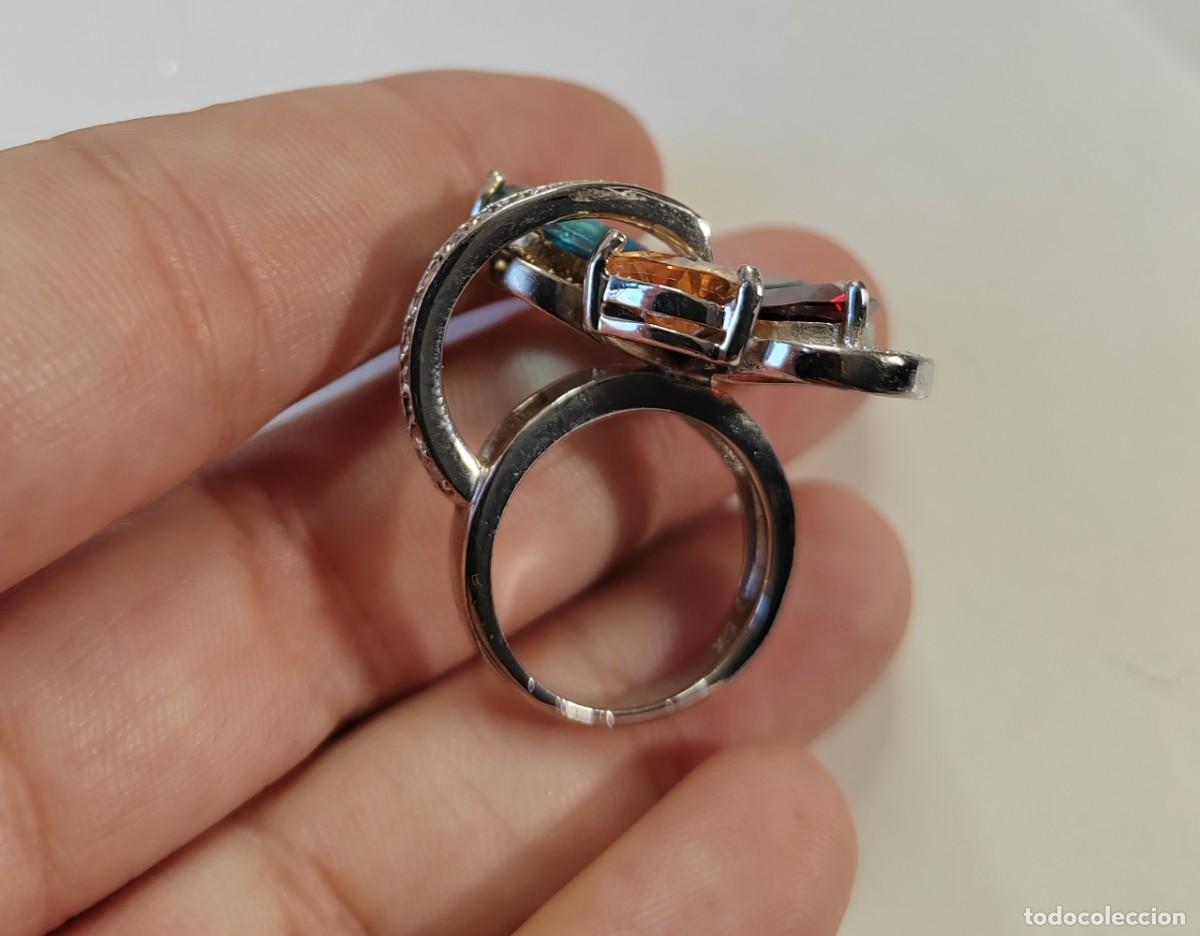 Joyeria: Espectacular Anillo en Plata de Ley y Oro blanco - Foto 9