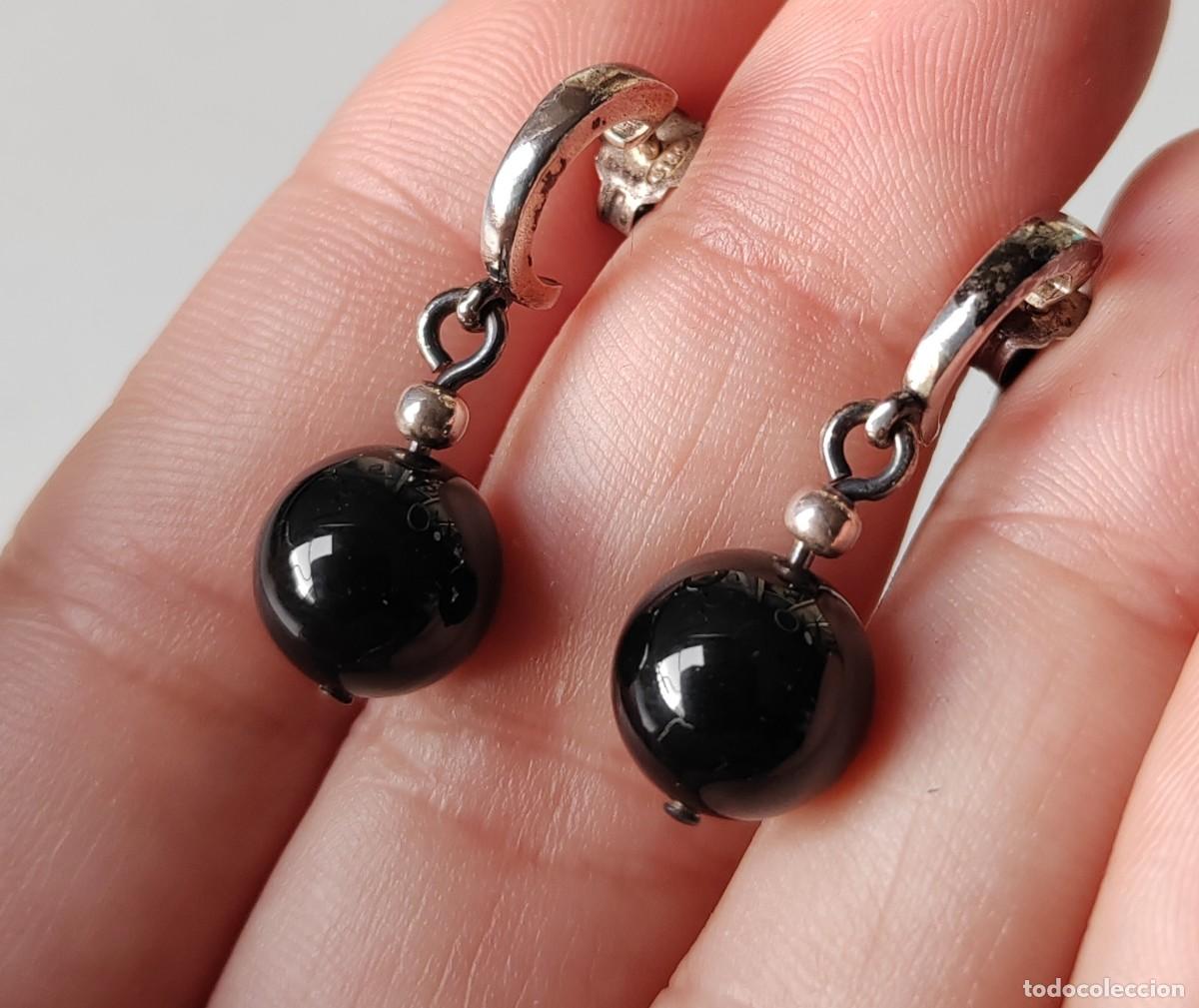 Joyeria: Pendientes Plata de Ley y &Aacute;gatas negras - Foto 2