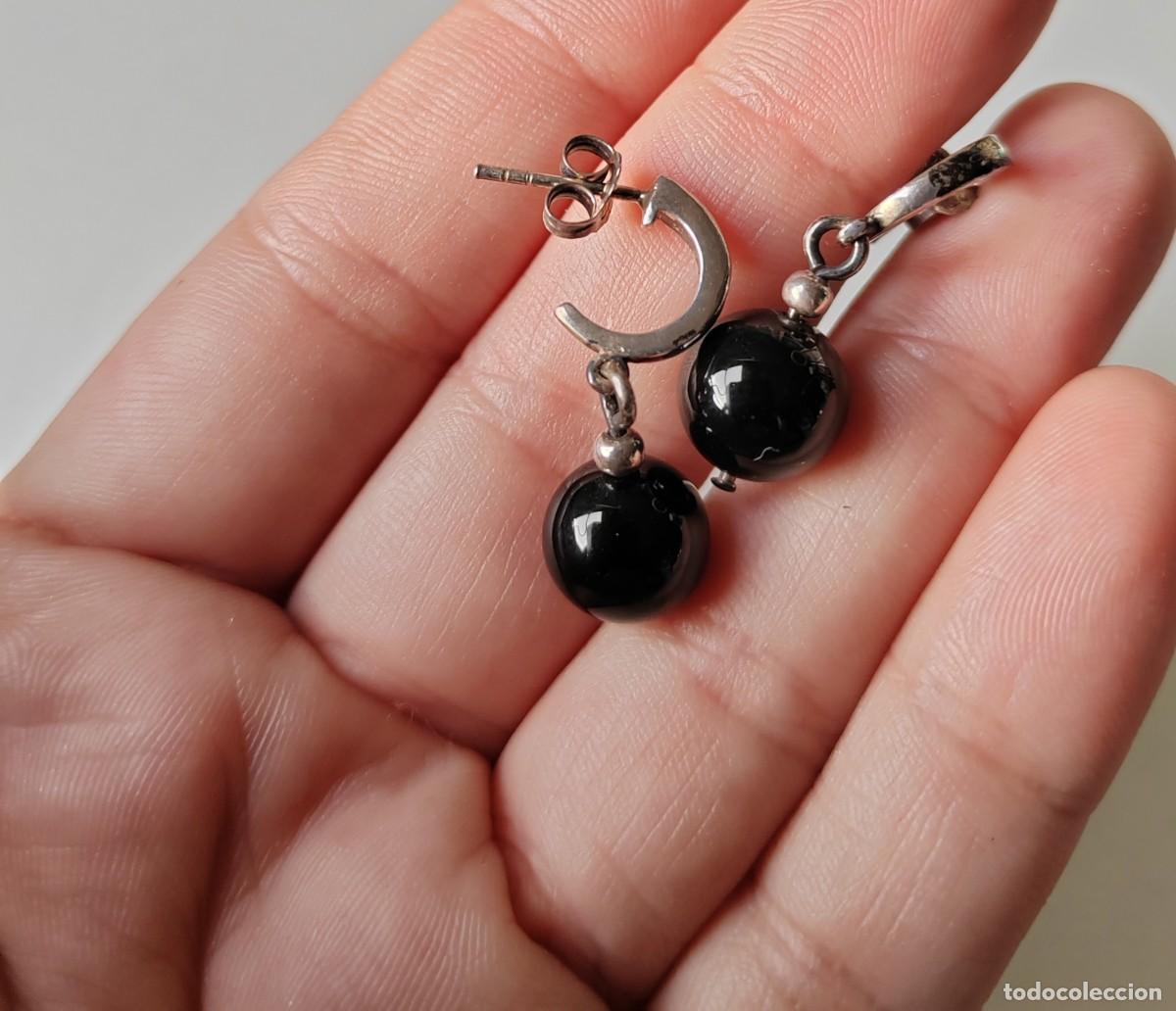 Joyeria: Pendientes Plata de Ley y &Aacute;gatas negras - Foto 3