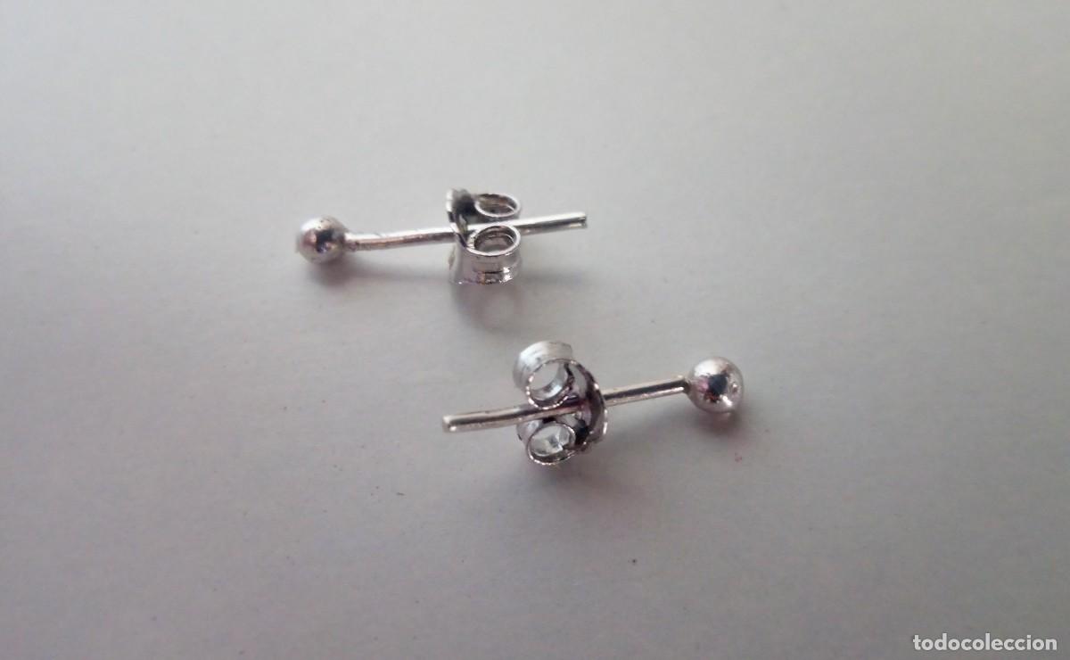 Joyeria: PENDIENTES DE PLATA DE LEY - BOLAS (1 MM) - NUEVOS - Foto 3
