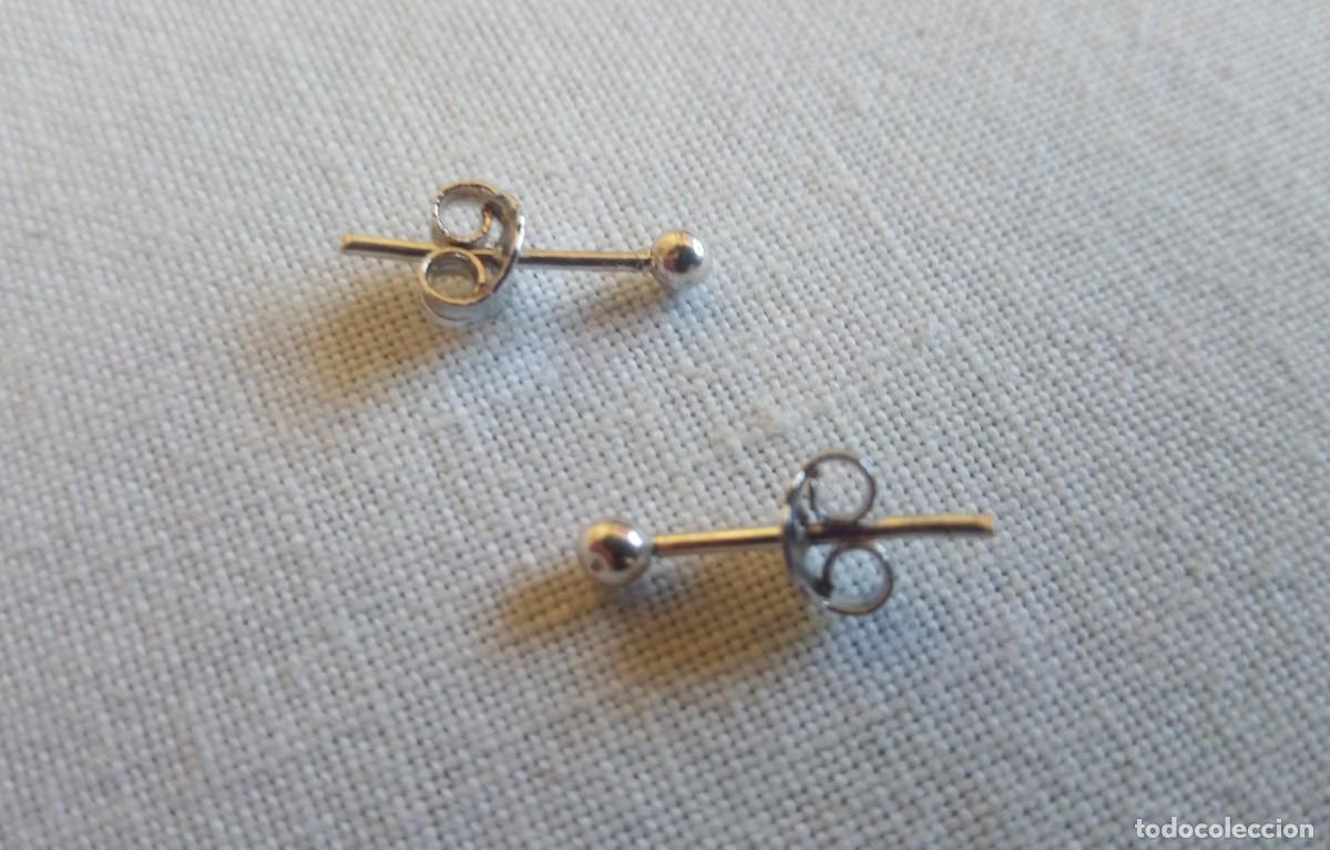 Joyeria: PENDIENTES DE PLATA DE LEY - BOLAS (1 MM) - NUEVOS - Foto 4