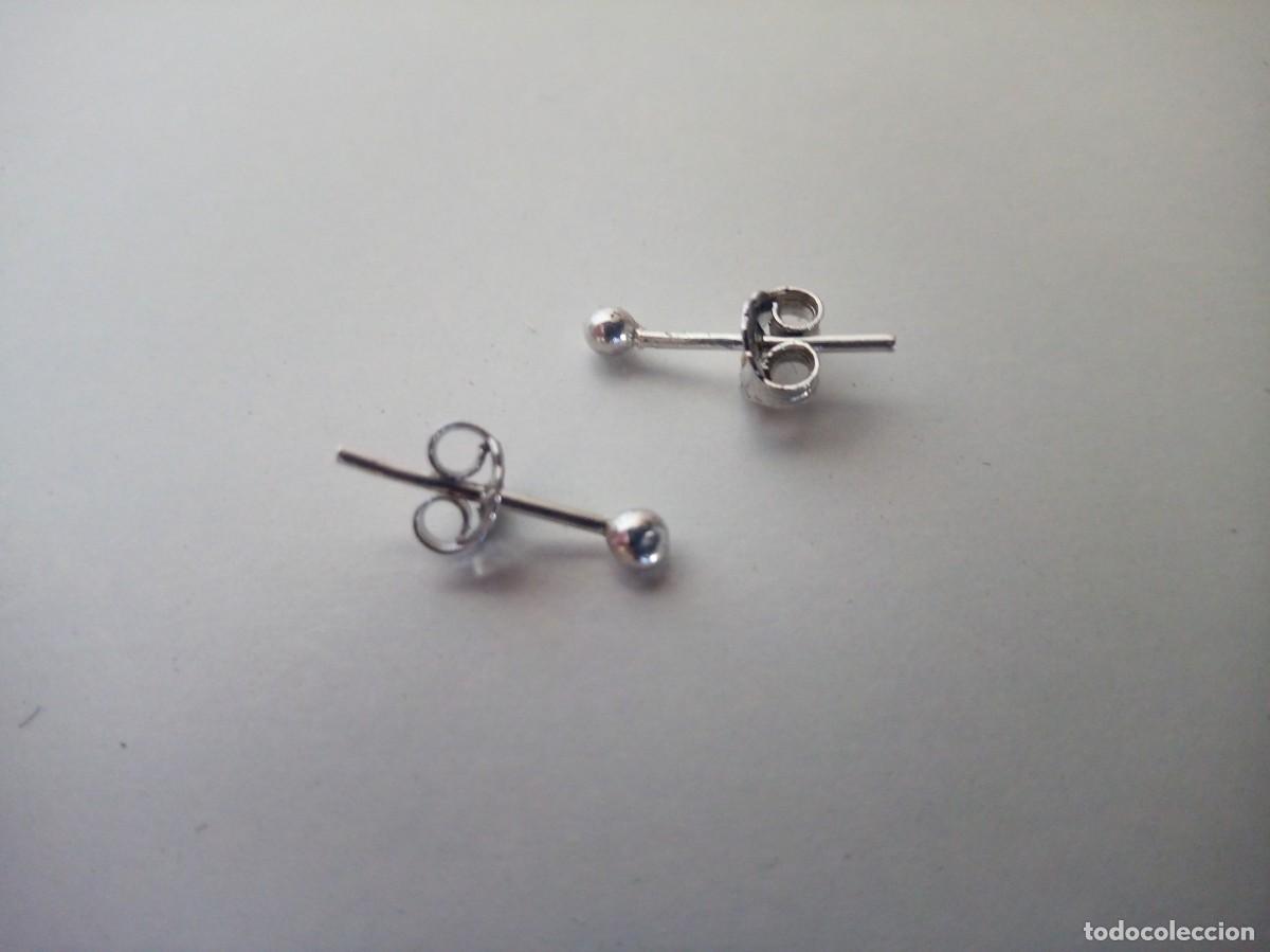 Joyeria: PENDIENTES DE PLATA DE LEY - BOLAS (1 MM) - NUEVOS - Foto 5