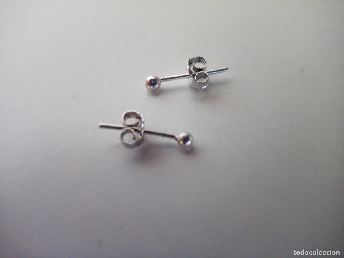 Joyeria: PENDIENTES DE PLATA DE LEY - BOLAS (1 MM) - NUEVOS - Foto 7