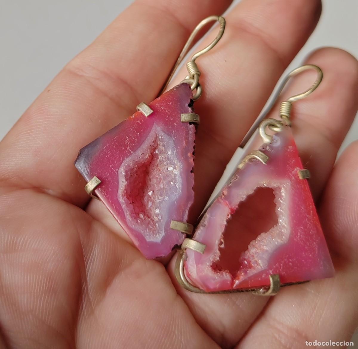 Joyeria: Pendientes en Plata de Ley y Drusas - Foto 2