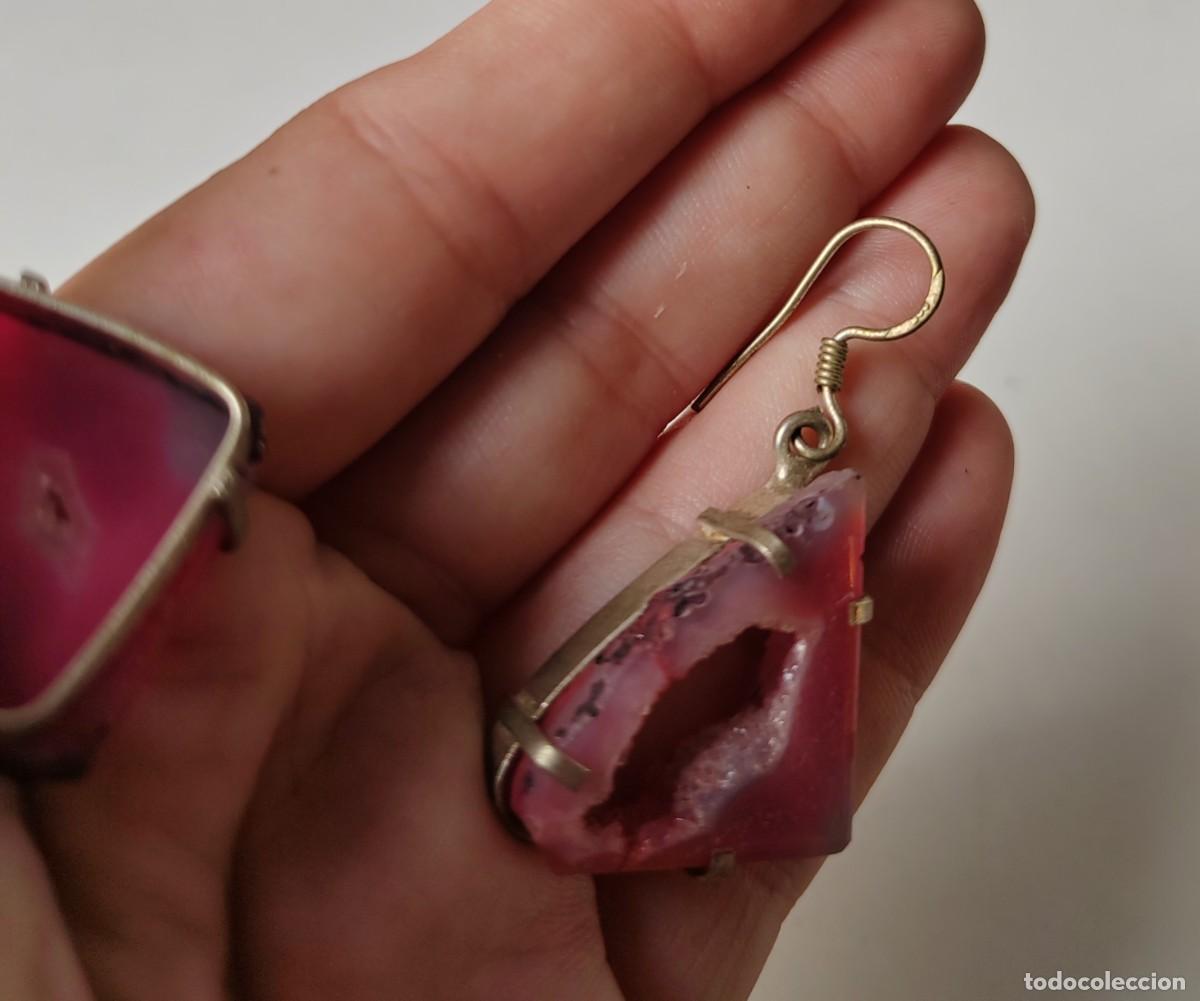 Joyeria: Pendientes en Plata de Ley y Drusas - Foto 3