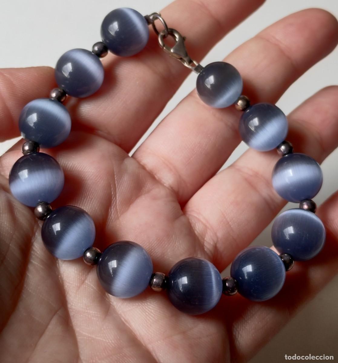 Joyeria: Pulsera en Plata de Ley y Ojo de Gato - Foto 2