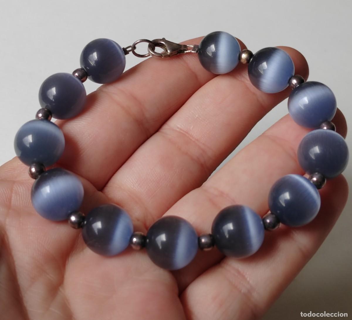 Joyeria: Pulsera en Plata de Ley y Ojo de Gato - Foto 3