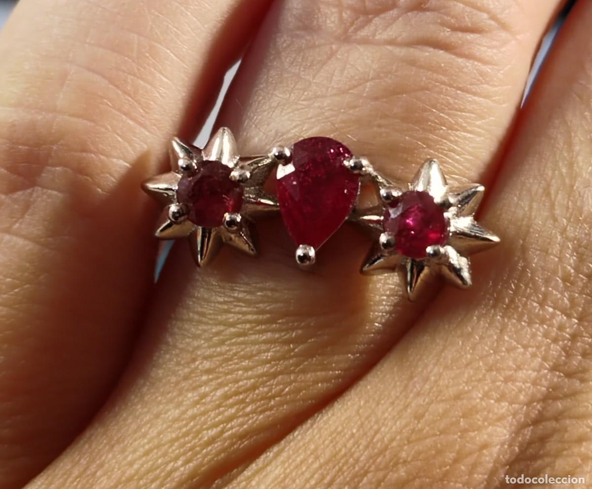 Joyeria: Anillo en Plata de Ley y Rub&iacute;es naturales - Foto 6