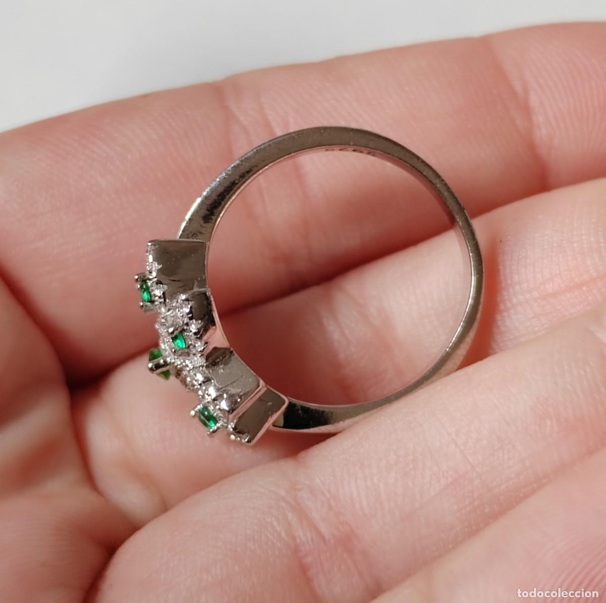 Joyeria: Anillo en Plata de Ley, Esmeraldas y Topacios - Foto 9