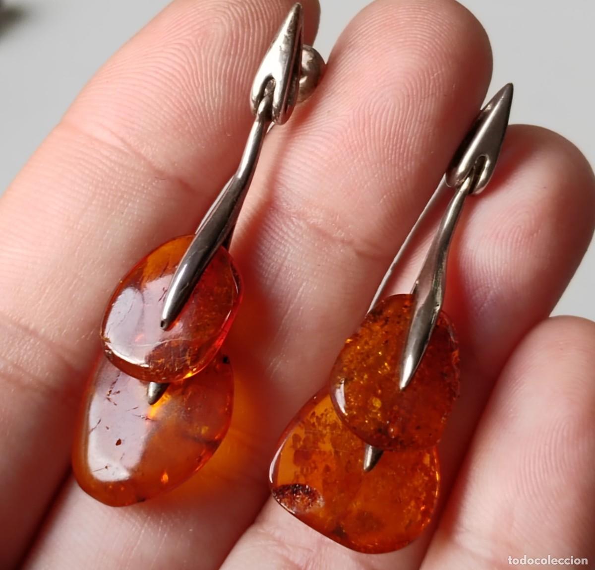 Joyeria: Pendientes &Aacute;mbar B&aacute;ltico y Plata de Ley - Foto 1