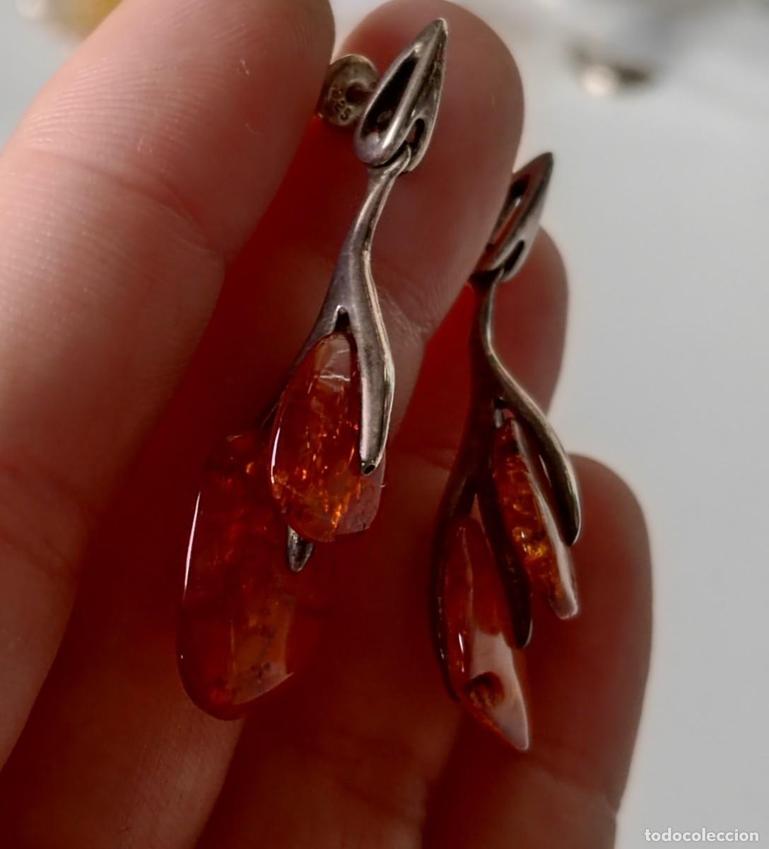 Joyeria: Pendientes &Aacute;mbar B&aacute;ltico y Plata de Ley - Foto 2