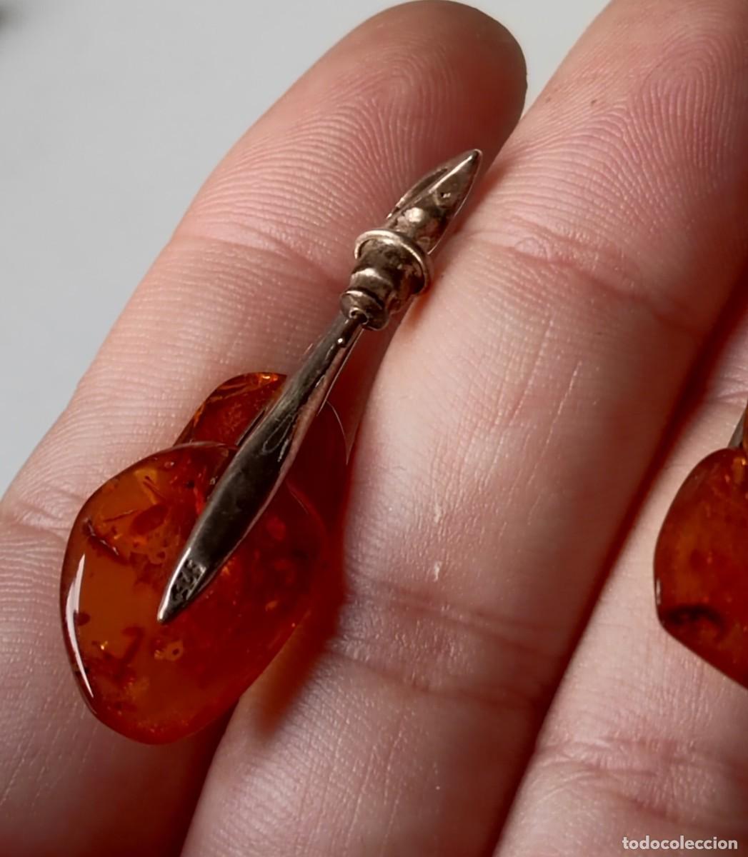 Joyeria: Pendientes &Aacute;mbar B&aacute;ltico y Plata de Ley - Foto 3