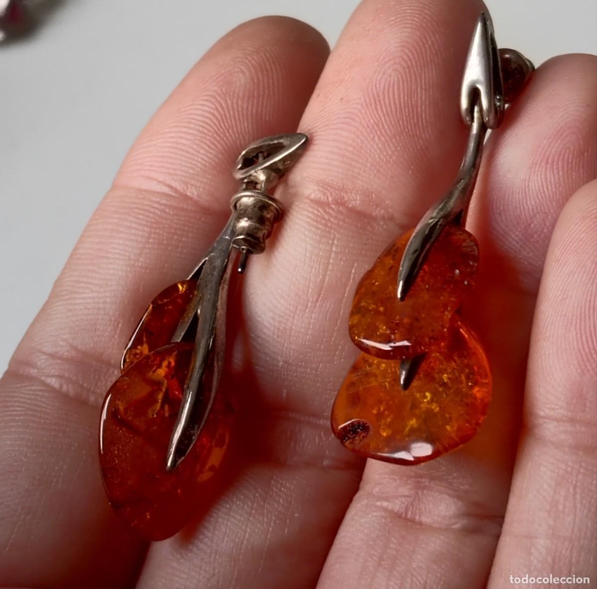 Joyeria: Pendientes &Aacute;mbar B&aacute;ltico y Plata de Ley - Foto 4