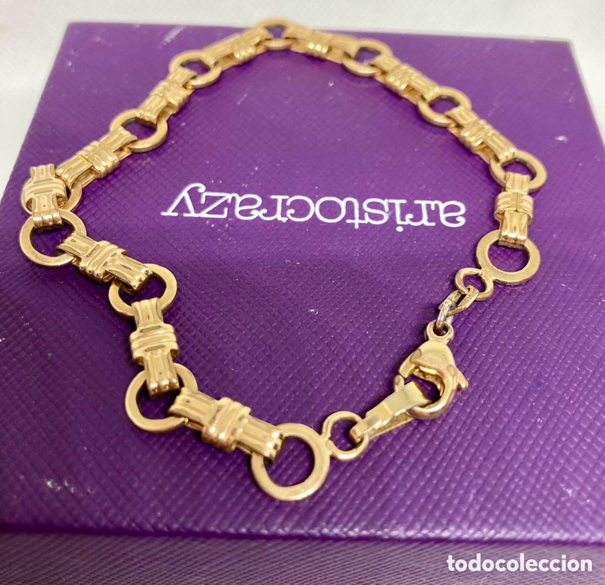 Joyeria: PULSERA BA&Ntilde;O DE ORO largo 19 cm - Foto 2