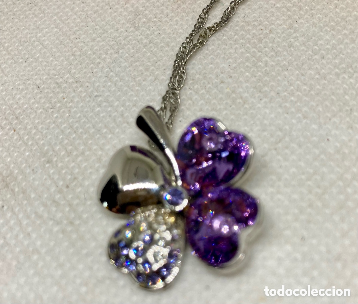 Joyeria: COLLAR CON PIEDRAS CON CADENA PLATEADA , NUEVO - Foto 2