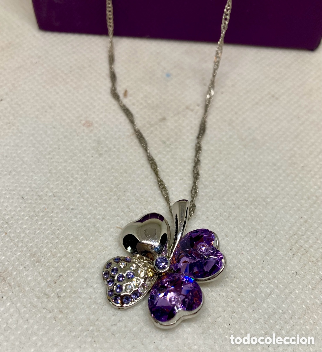 Joyeria: COLLAR CON PIEDRAS CON CADENA PLATEADA , NUEVO - Foto 1