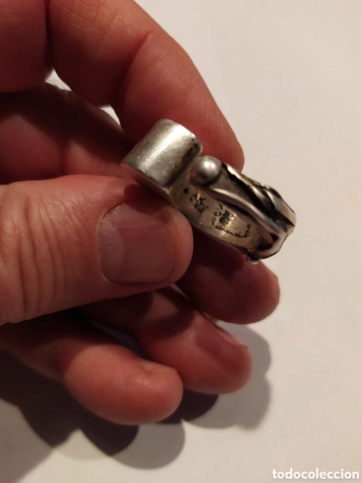 Joyeria: Original anillo de plata con dos piedras lunas. - Foto 6