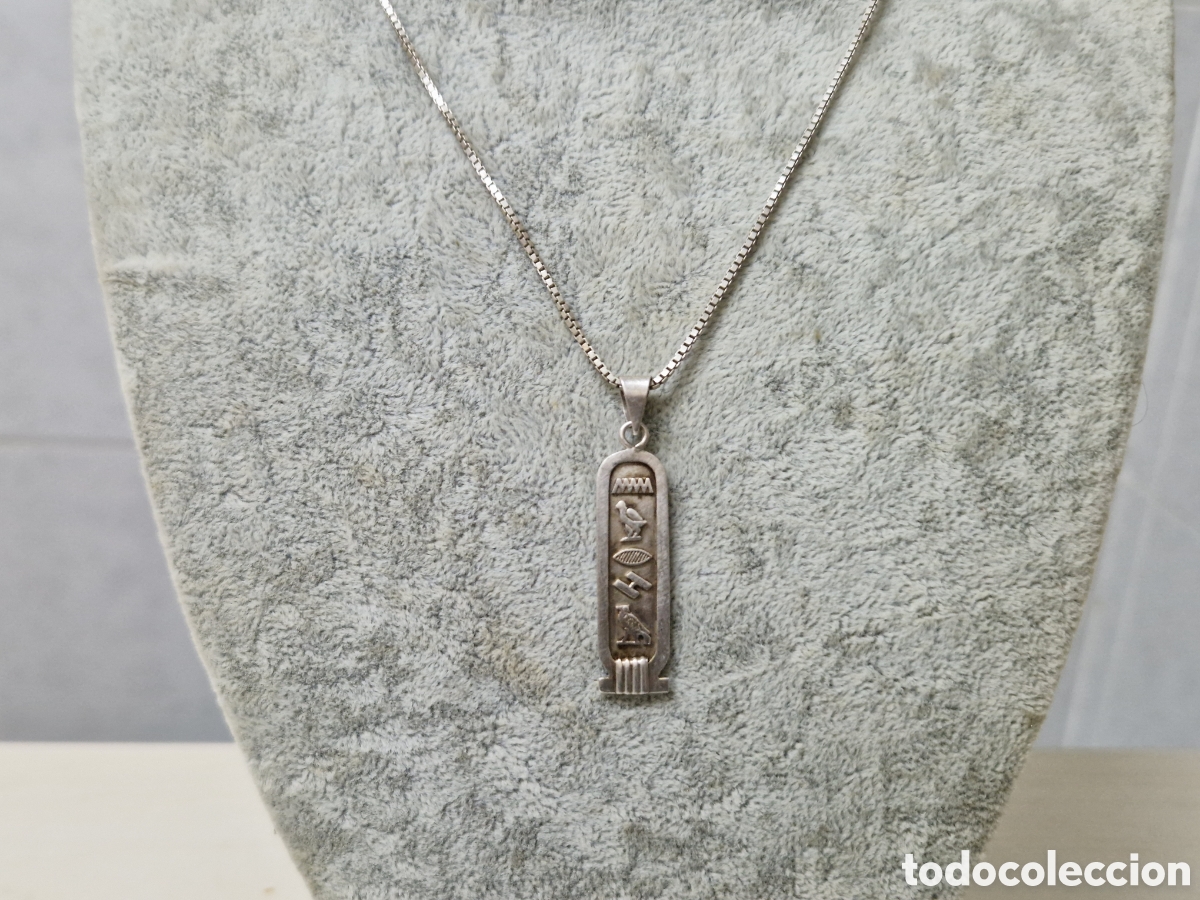 Joyeria: CADENA Y COLGANTE EN PLATA DE LEY EGIPTO - Foto 2
