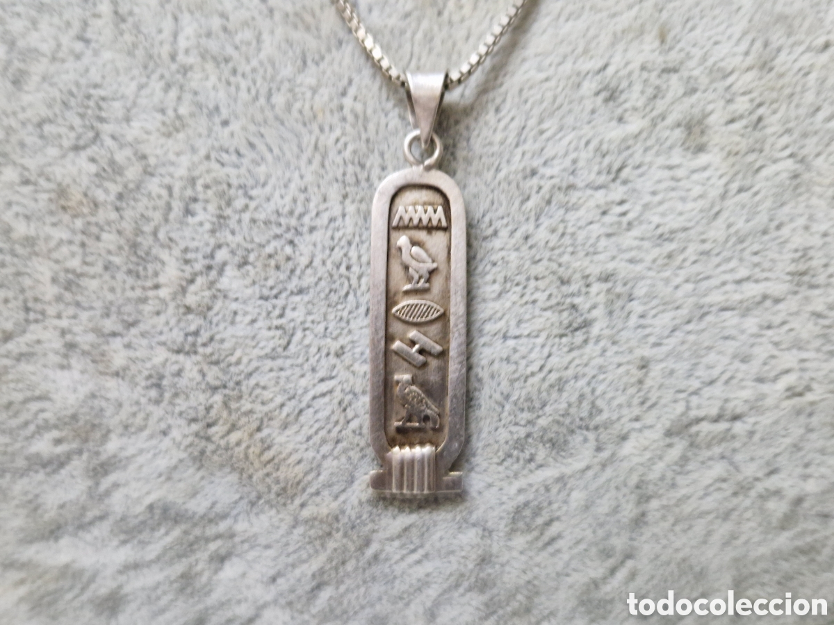 Joyeria: CADENA Y COLGANTE EN PLATA DE LEY EGIPTO - Foto 4