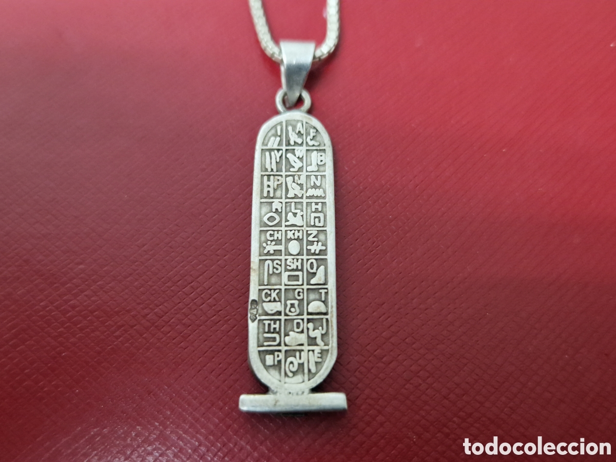 Joyeria: CADENA Y COLGANTE EN PLATA DE LEY EGIPTO - Foto 2