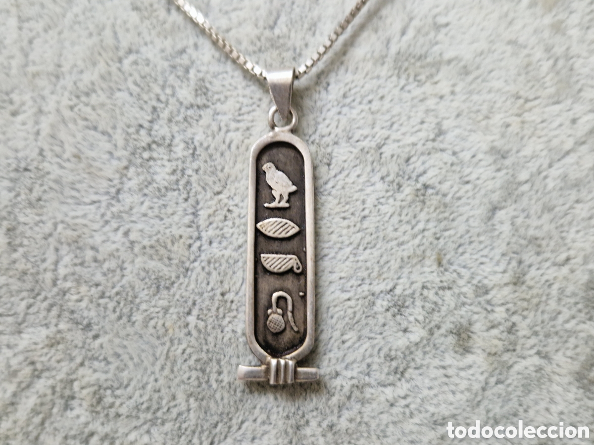 Joyeria: CADENA Y COLGANTE EN PLATA DE LEY EGIPTO - Foto 6