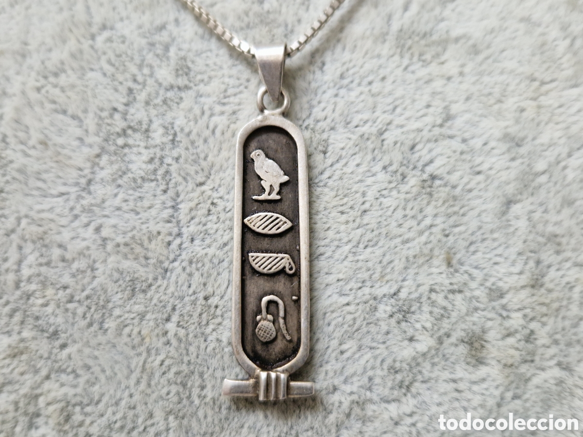 Joyeria: CADENA Y COLGANTE EN PLATA DE LEY EGIPTO - Foto 7