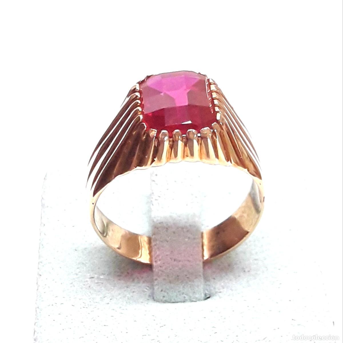 Joyeria: BELLO SELLO GALLONADO EN ORO DE LEY CON GRANATE - Foto 8