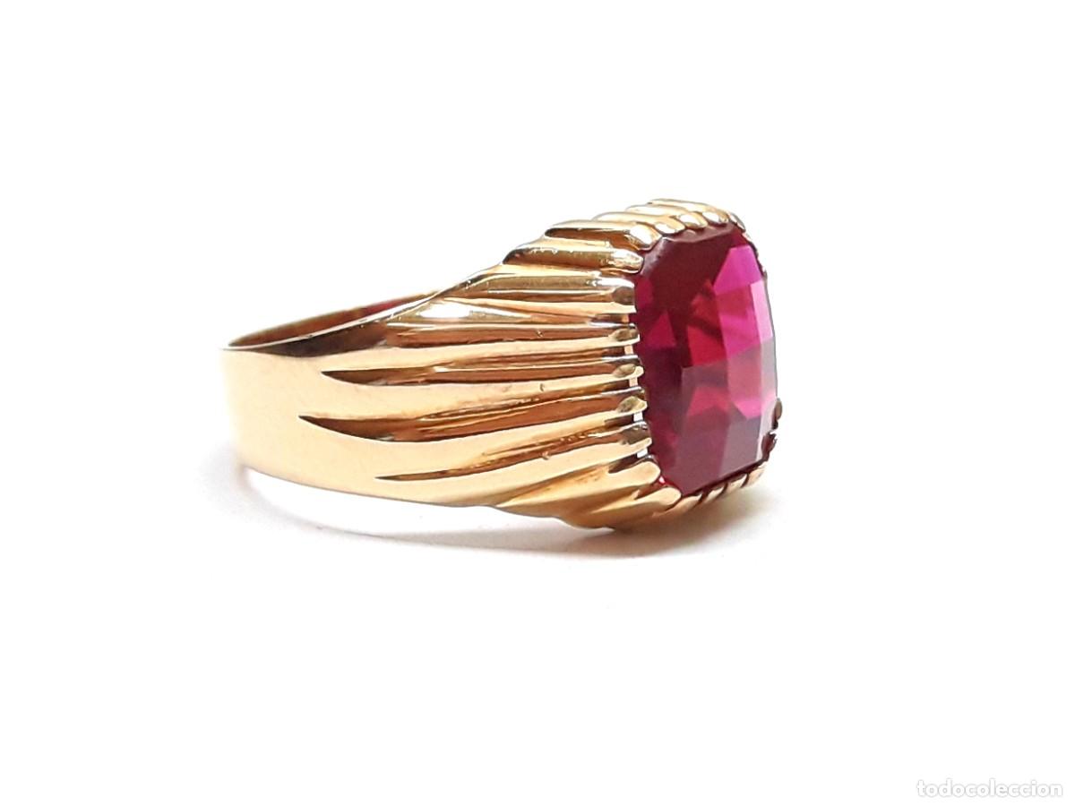 Joyeria: BELLO SELLO GALLONADO EN ORO DE LEY CON GRANATE - Foto 9