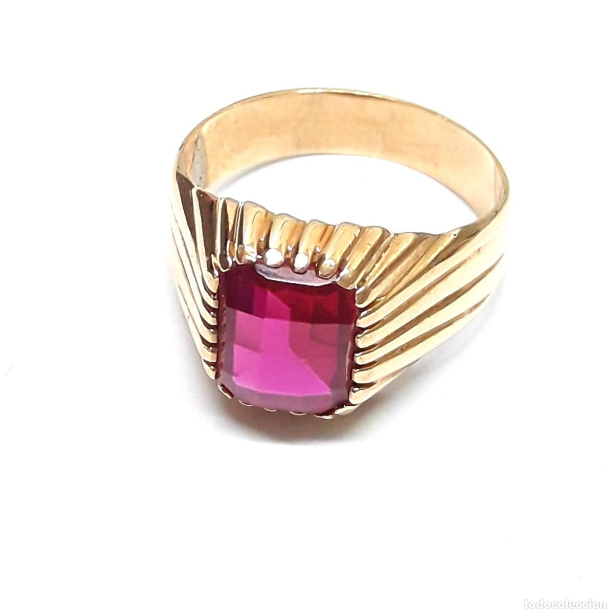 Joyeria: BELLO SELLO GALLONADO EN ORO DE LEY CON GRANATE - Foto 10