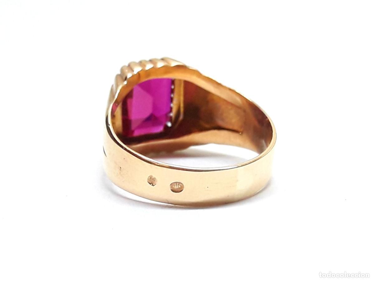 Joyeria: BELLO SELLO GALLONADO EN ORO DE LEY CON GRANATE - Foto 13